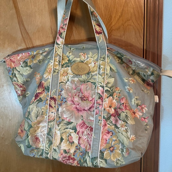 Vintage 80/90s American Style Lacrosse Floral Tote Bag - Picture 2 of 6